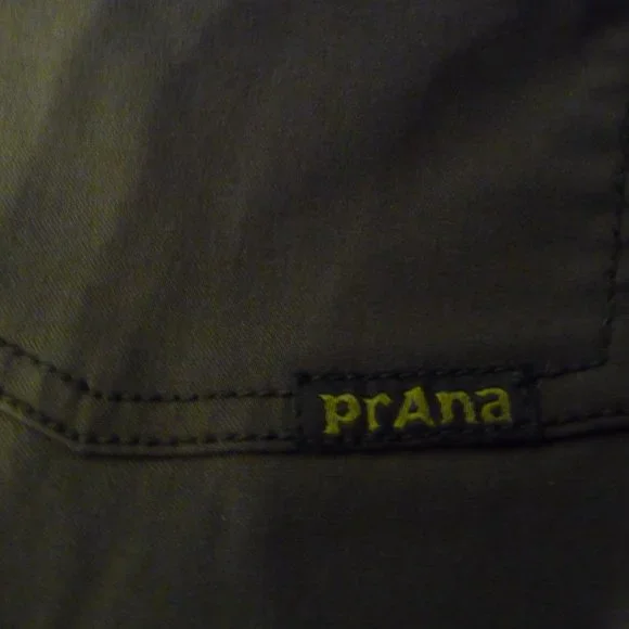 PRANA BREATHE SLIM FIT BROWN/GREEN OUTDOOR HIGHKING ATHLEISURE MAN PANTS  40/30 - Picture 6 of 13